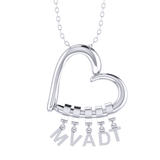 Love Heart Drop Initials Necklace