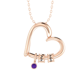 Love Heart Name Rings Necklace