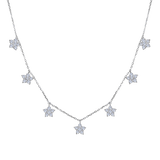 Flower Round Diamond Necklace