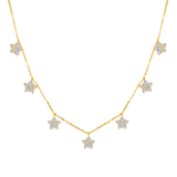 Flower Round Diamond Necklace