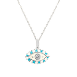 Evil Eye Enamel Necklace