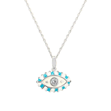 Evil Eye Enamel Necklace