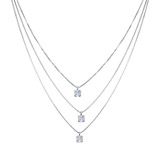 Droplet Layer Diamond Necklace