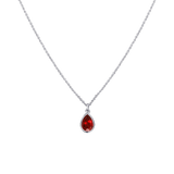 Pear Ruby Necklace