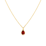 Pear Ruby Necklace