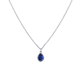 Pear Blue Sapphire Necklace