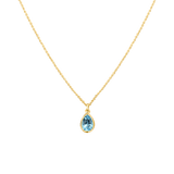 Pear Aquamarine Necklace