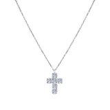 Cross Round Diamond Necklace