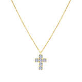 Cross Round Diamond Necklace