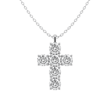 Cross Round Diamond Necklace