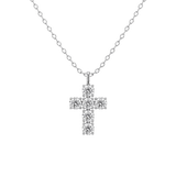 Cross Round Diamond Necklace