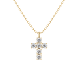 Cross Round Diamond Necklace