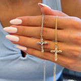 Cross Marquise Diamond Necklace