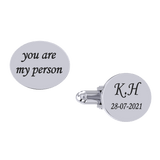 Oval Engraved Cuff Links