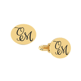 Oval Engraved Cuff Links
