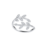 Dual Leaf Diamond Ring