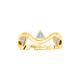 Trillion Diamonds Twist Ring