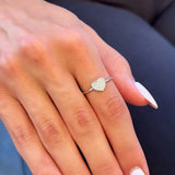 Heart Pave Diamond Ring