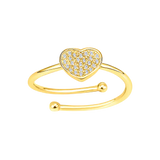 Heart Pave Diamond Ring
