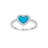 Love Heart Enamel Ring