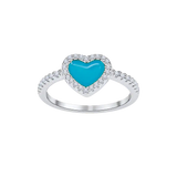 Love Heart Enamel Ring
