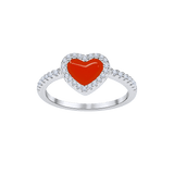 Love Heart Enamel Ring