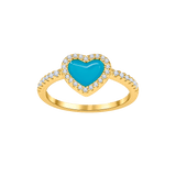 Love Heart Enamel Ring