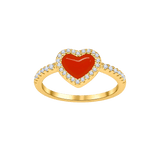 Love Heart Enamel Ring