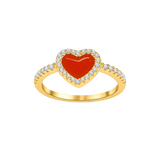 Love Heart Enamel Ring