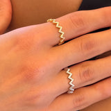 Zig Zag Diamond Ring