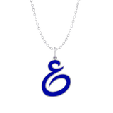 Arabic Initial Enamel Necklace