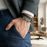 Arabic Name Men's Leather Bracelet