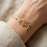 Birth Flower Birthstone Bracelet