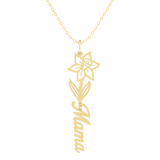 Birth Flower Mama Necklace