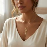 Birth Flower Name Necklace