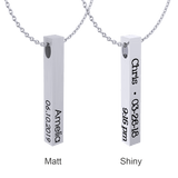 Cubic Bar Men's Necklace