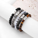 Cubic Bar Beads Bracelet