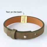 DAD est. Silver Leather Bracelet