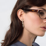 Diamond Hive Drop Earrings