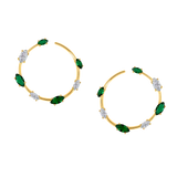 Fancy Diamond Hoops