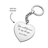 Heart Photo Engraved Keychain