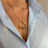 Love Heart Name Rings Necklace