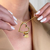 Love Heart Drop Initials Necklace