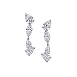 Multi Diamond Drop Earrings