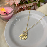 Oum Baby Arabic Name Pear Diamond Necklace