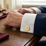 Oval Engraved Cuff Links