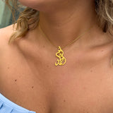Oum Baby Arabic Name Pear Necklace