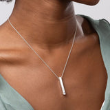 Cubic Birthstones Bar Women's Necklace