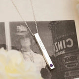 Cubic Birthstones Bar Women's Necklace