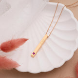 Cubic Birthstones Bar Women's Necklace
